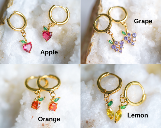 Fruit Crystal Earrings