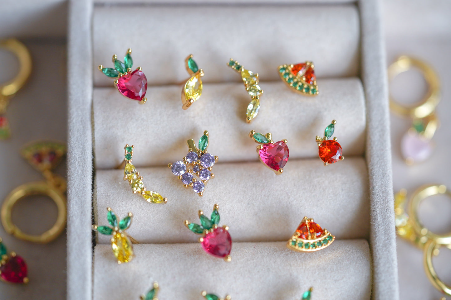 Fruit Crystal Earrings