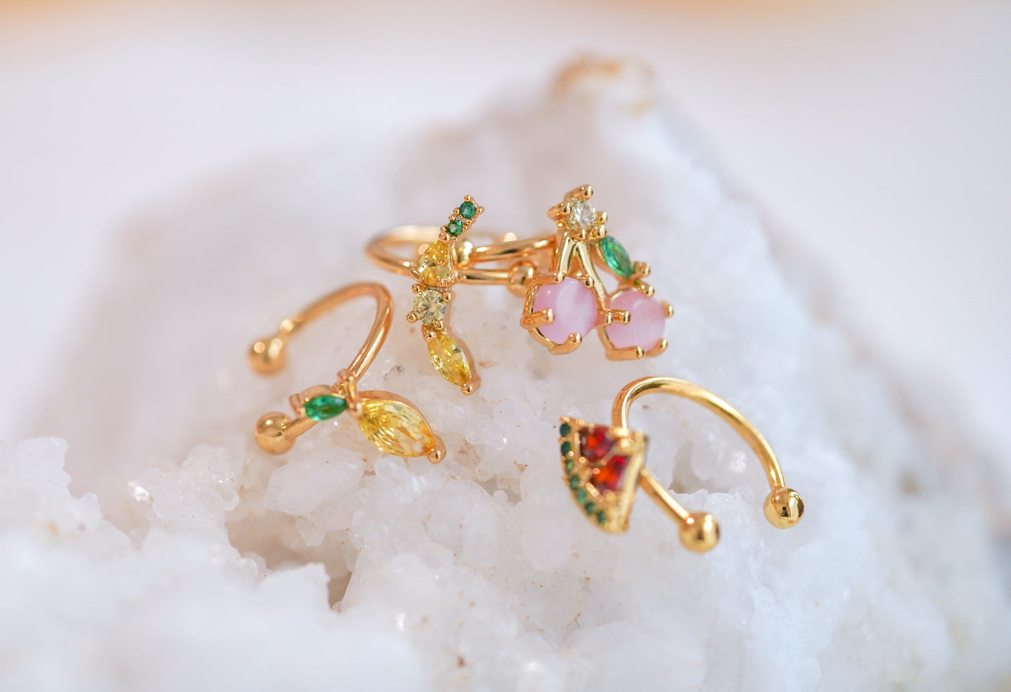 Fruit Crystal Ear Cuffs