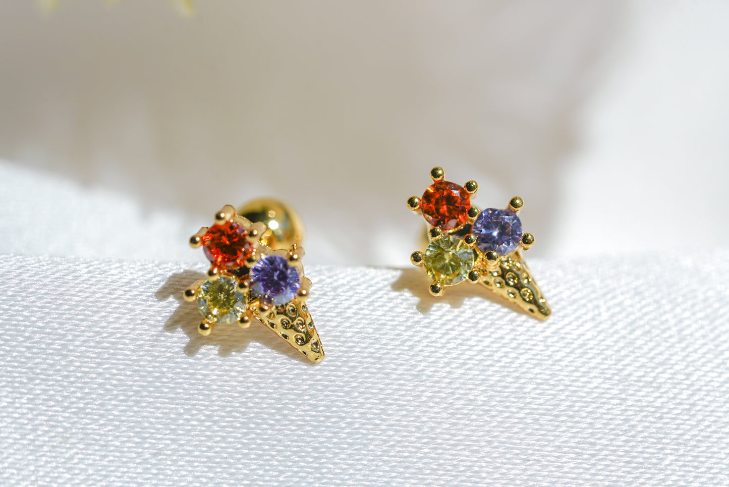 Summer Theme Crystal Stud Earrings